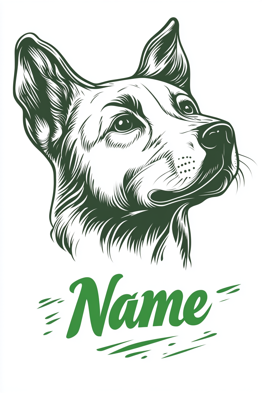 Clean Lines: Minimalist Pet Emblem - Custom Phone Case