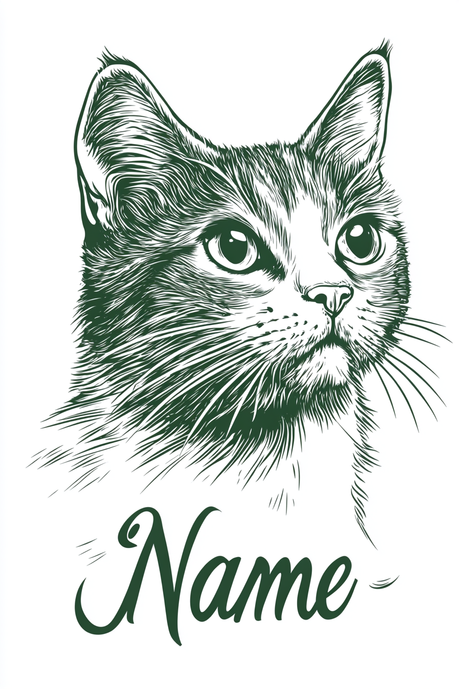 Clean Lines: Minimalist Pet Emblem - Custom Phone Case