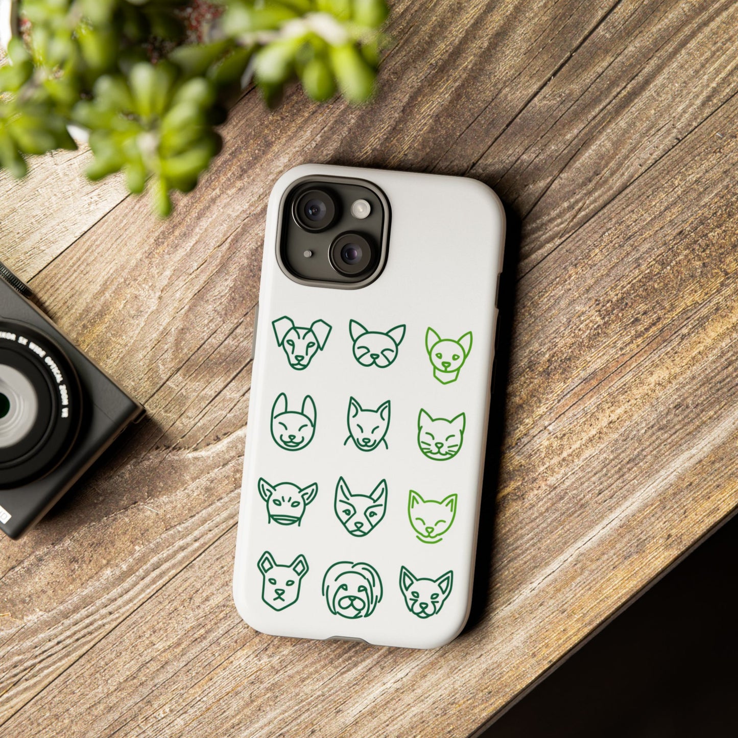 Clean Lines: Minimalist Pet Emblem - Custom Phone Case