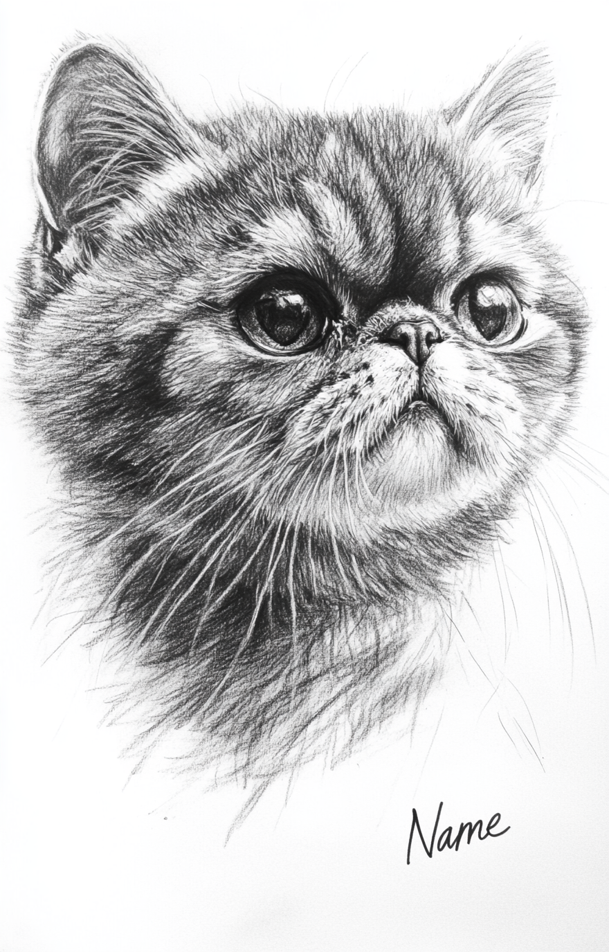 Elegant Paws: Sketch - Custom Pet Portrait