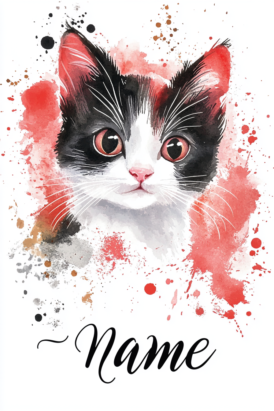Watercolor Whiskers - Custom Phone Case