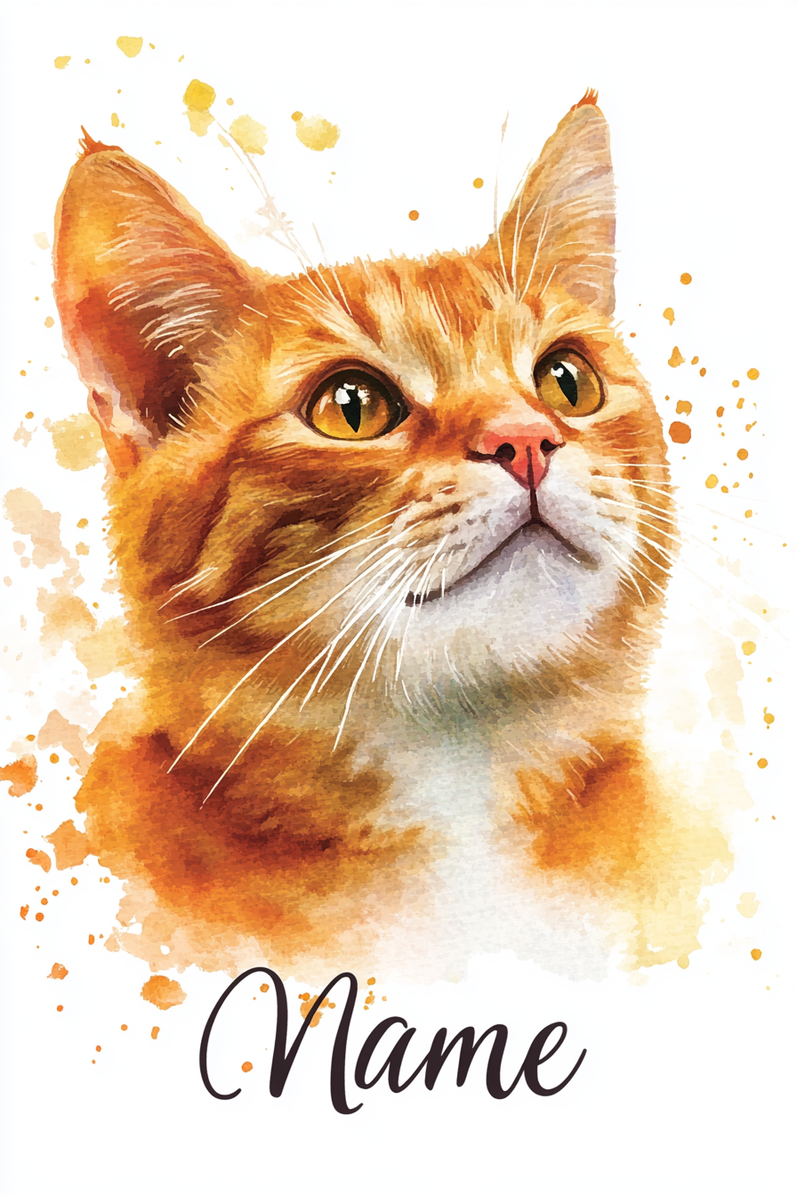 Watercolor Whiskers - Custom Phone Case