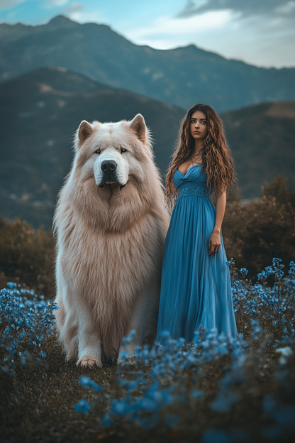 Guardian of the Blue Realm - Custom Pet Portrait