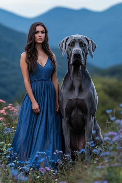 Guardian of the Blue Realm - Custom Pet Portrait