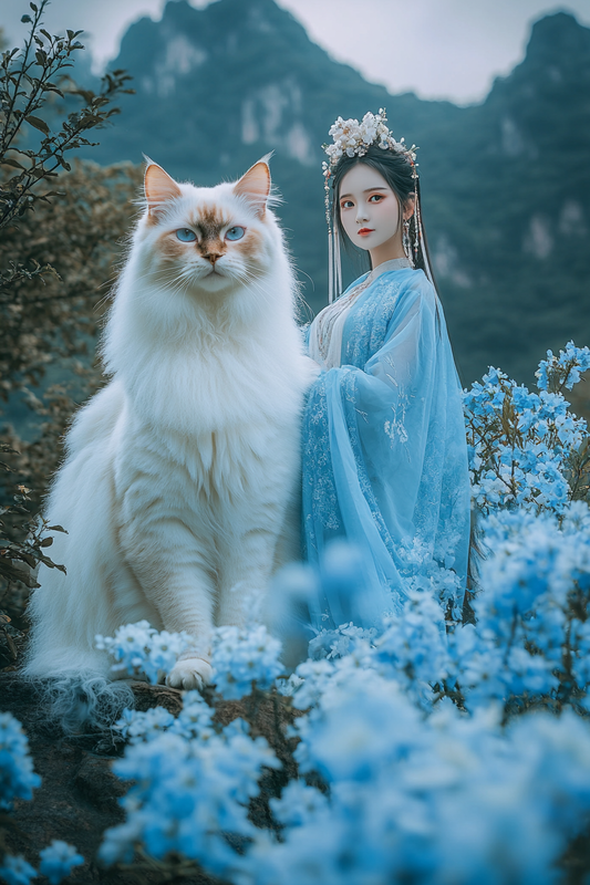 Guardian of the Blue Realm - Custom Pet Portrait