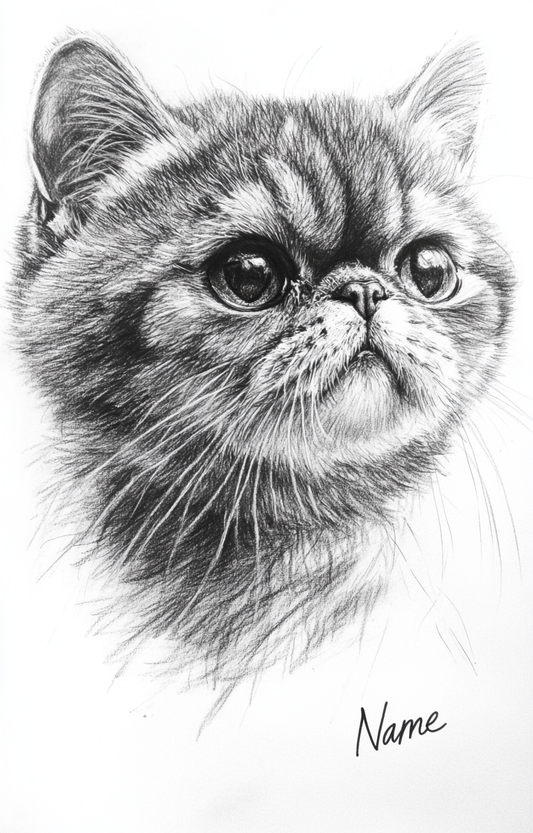 Elegant Paws: Sketch - Custom Mug