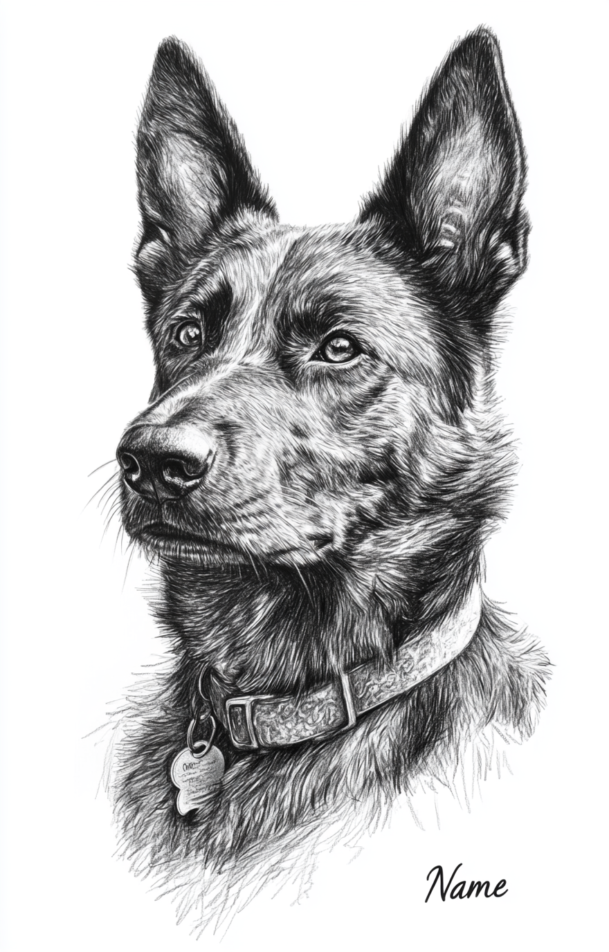 Elegant Paws: Sketch - Custom Pet Portrait