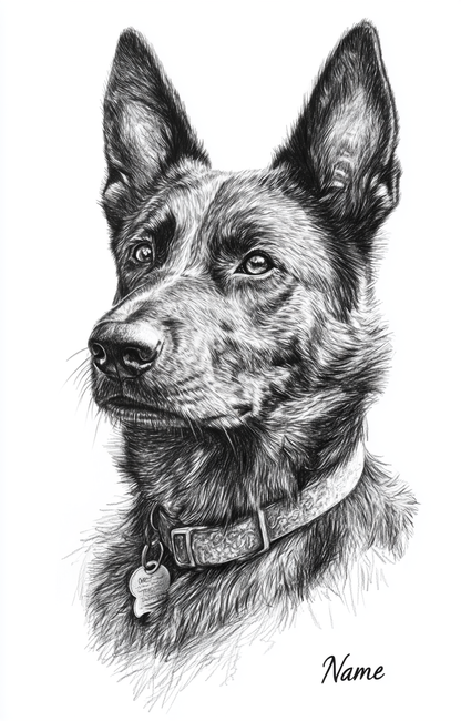 Elegant Paws: Sketch - Custom Pet Portrait
