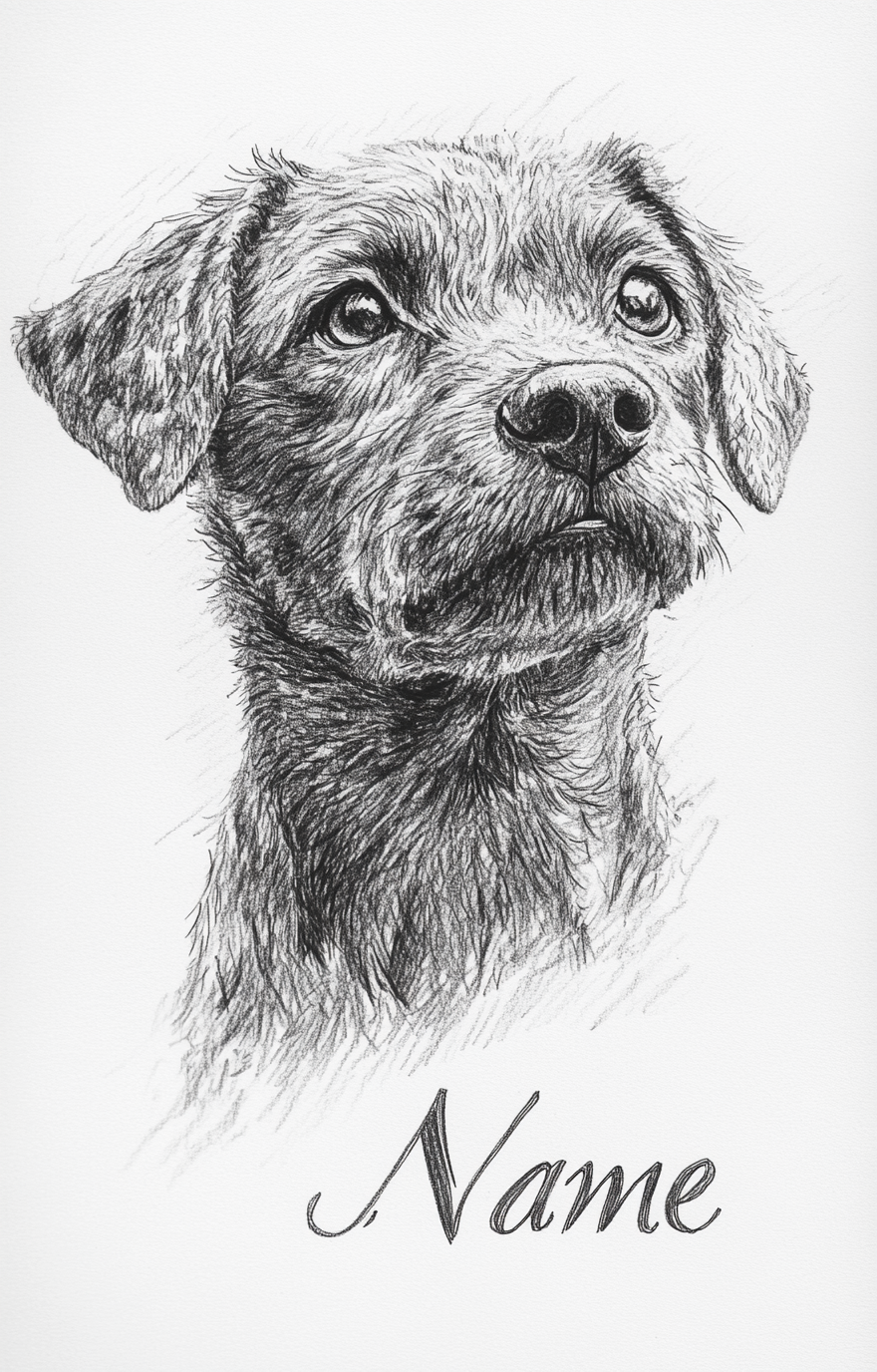 Elegant Paws: Sketch - Custom Pet Portrait