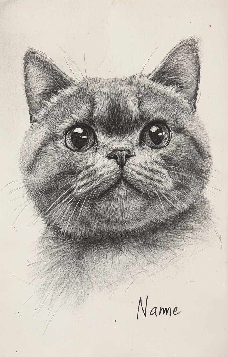 Elegant Paws: Sketch - Custom Pet Portrait