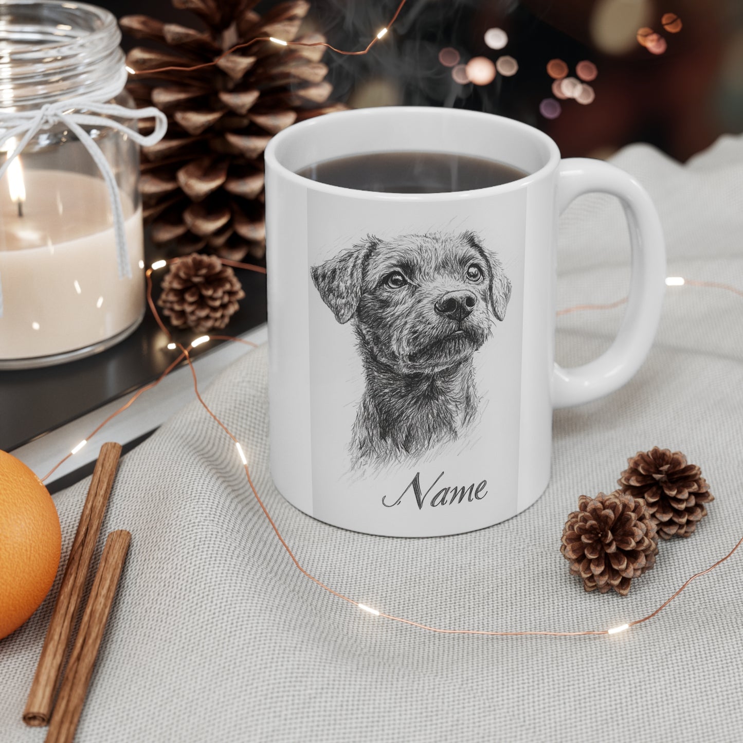 Elegant Paws: Sketch - Custom Mug