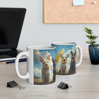 Heavenly Companions: Angelic Paws - Custom Mug
