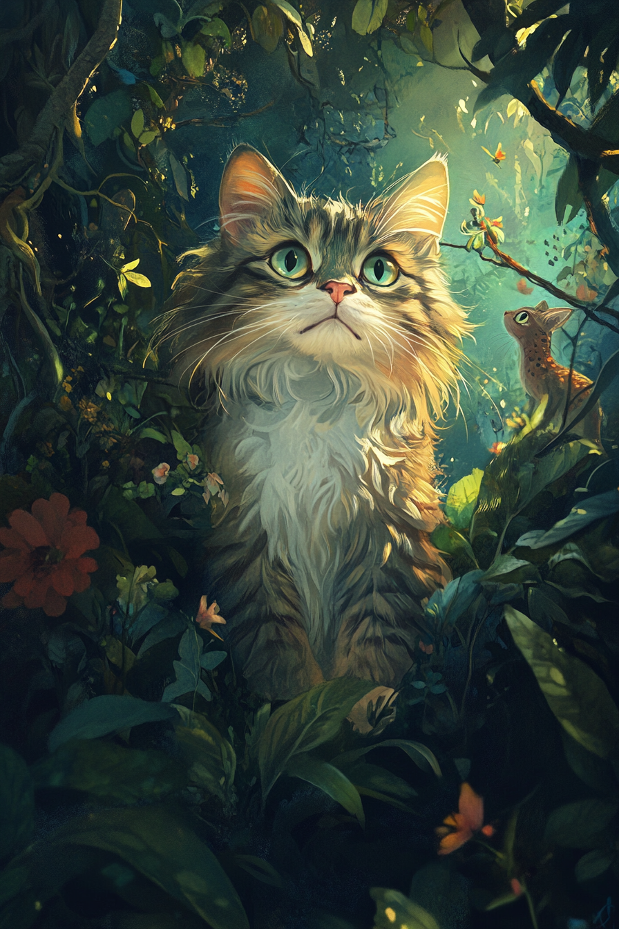 Studio Ghibli Fantasy Enchanted Companions - Custom Pet Portraits