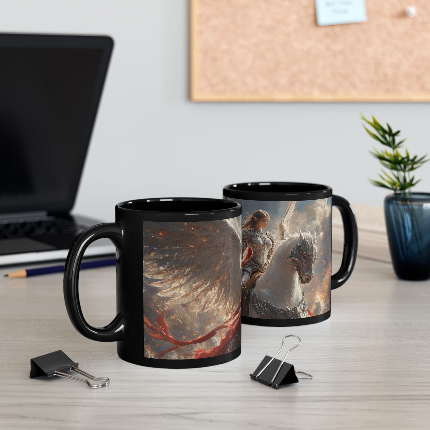 Warrior's Winged Guardian - Custom Mug