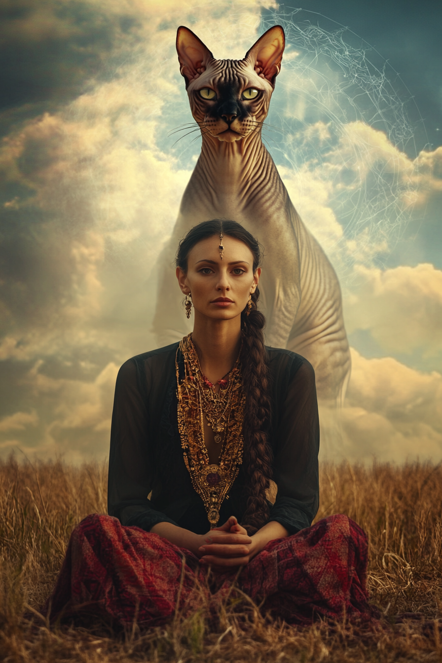 Heavenly Sentinel: The Zodiac Watcher - Custom Pet Portrait