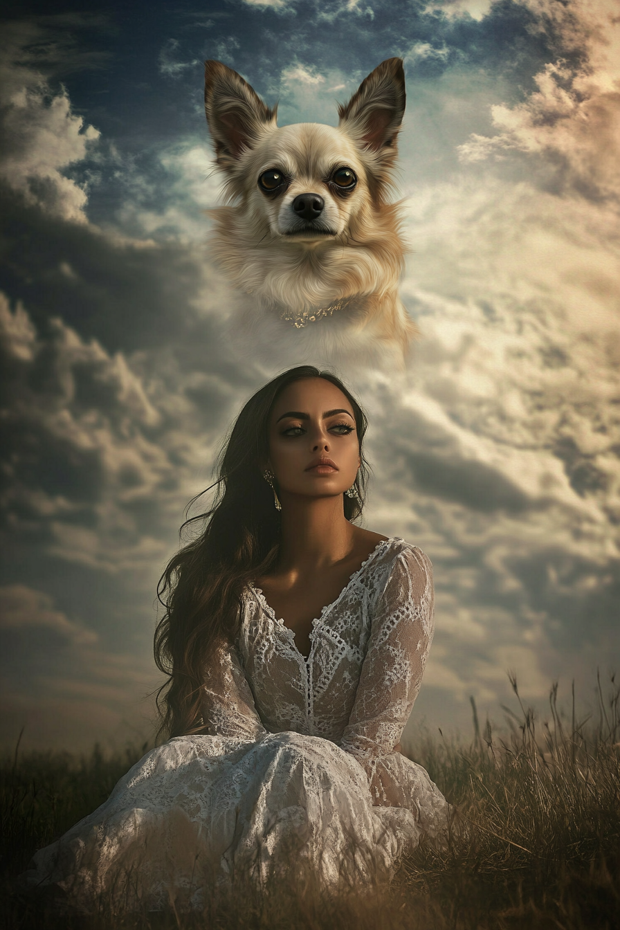 Heavenly Sentinel: The Zodiac Watcher - Custom Pet Portrait